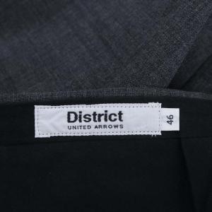 District UNITED ARROWS  ウールセンタープレス パンツ スラックス 46 ダークグレー
