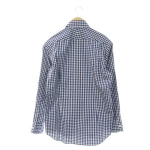 TOMORROWLAND ピルグリム PILGRIM コットンギンガムチェックBDシャツ 長袖 38 青 白 ブルー ホワイト