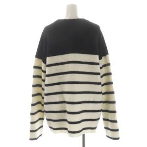 Deuxieme Classe 21AW ボーダーニット セーター 長袖 プルオーバー 黒 白 ブラック ホワイト