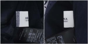 IENA ラブークル LA BOUCLE ドットチュールタートルネックプルオーバー カットソー 長袖 紺 ネイビー