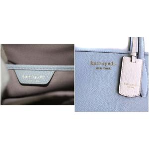 kate spade new york 22AW マーケット ぺブル レザー トートバッグ カーフレザー オーシャンフォグ