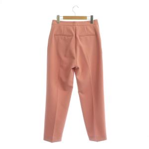 Spick&Span 21AW ダブルクロステーパードパンツ タック ストレッチ 38 ピンク