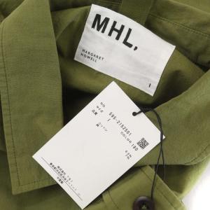MHL. 22SS SANDED COTTON LINEN シャツ 半袖 1 カーキ 緑 グリーン