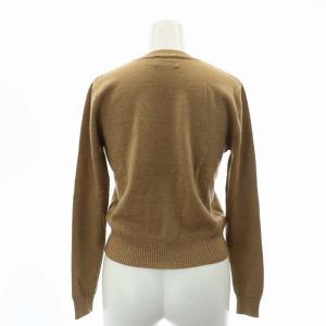 VALENTINO ウール Vネックカーディガン ニット 長袖 9 茶 ブラウン