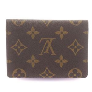 LOUIS VUITTON モノグラム ポルト2 カルトヴェルティカル パスケース カードケース PVCキャンバス 茶 ブラウン M60533