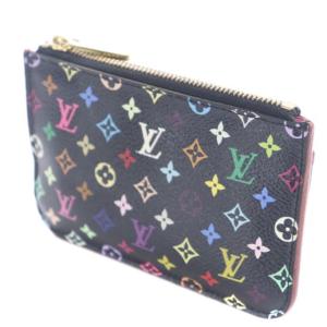 LOUIS VUITTON M93735 モノグラム マルチカラー ポシェット クレ コインケース ブラック