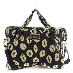 MARC by MARC JACOBS WORK WEAR PCケース ショルダーバッグ 2WAY ナイロン 総柄 黒 ブラック