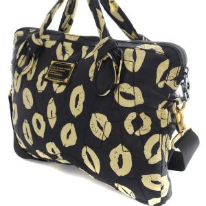 MARC by MARC JACOBS WORK WEAR PCケース ショルダーバッグ 2WAY ナイロン 総柄 黒 ブラック