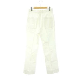 IENA ラブークル LA BOUCLE 21SS デニムフレアパンツ ジッパーフライ コットン混 38 白 ホワイト