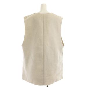 Plage 22AW WOオーバーベスト Vネック カンガルーポケット プルオーバー ベージュ