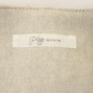 Plage 22AW WOオーバーベスト Vネック カンガルーポケット プルオーバー ベージュ