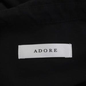 ADORE 22SS セミダルN/Cブラウス ビックカラー 長袖 38 黒 ブラック