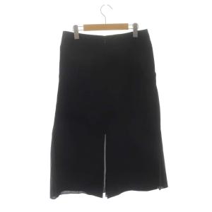 GIVENCHY プリーツスカート ロング丈 ミモレ丈 シルク 38 M 黒 ブラック