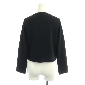 ANAYI 23AW ジャガードツイードクルーネック カーディガン 切替 長袖 38 ネイビー レッド ホワイト