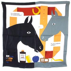 23AW スカーフ カレ70 is this a love story? シルク マルチカラー