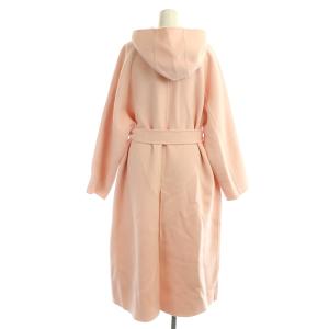 Grace Class 22AW フードローブコート アウター ガウン ロング フード付き ベルト付き ウール ピンク