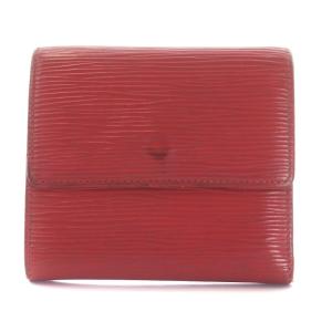LOUIS VUITTON エピ ポルトモネ ビエ カルトクレディ 三つ折り財布 レザー ロゴ 赤 レッド M63487