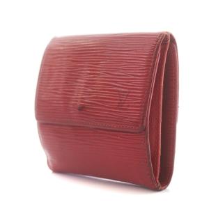 LOUIS VUITTON エピ ポルトモネ ビエ カルトクレディ 三つ折り財布 レザー ロゴ 赤 レッド M63487