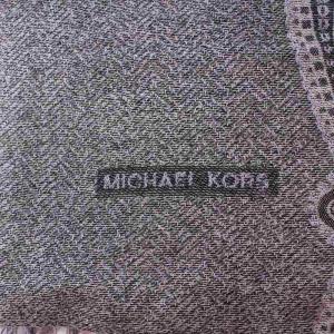 MICHAEL KORS ストール シルク 絹 カシミヤ混 紫 パープル グレー