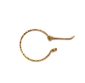 agete フープピアス K10 ゴールド