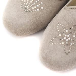 UGG australia SEA GLISTEN スリッポン スエード レザー ラインストーン アシンメトリー US5.5 22.5cm グレージュ