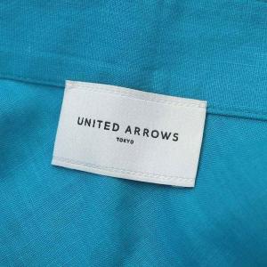 UNITED ARROWS リネンマキシスカート W ロング フレア 34 ターコイズブルー