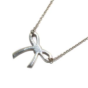 TIFFANY&Co. ペンダント リボン ネックレス AG925 シルバー