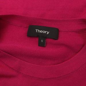 Theory REGAL WOOL/CREW NECK PO ニット カットソー 長袖 ウール S チェリーレッド