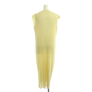 PLEATS PLEASE ISSEY MIYAKE イッセイミヤケ 22SS プリーツ ノースリーブ ロングワンピース 3 クリーム