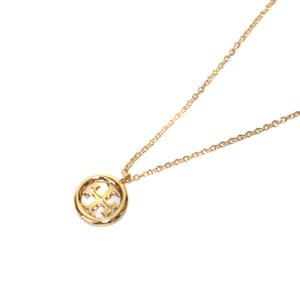 TORY BURCH Miller ペンダント ネックレス ロゴ ゴールド色
