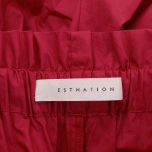 ESTNATION タイプライターギャザーパンツ ワイド イージー ハイウエスト 36 マゼンタピンク