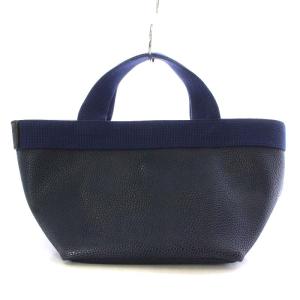 Hervé Chapelier 701GP リュクス舟型トートS ハンドバッグ コーテッドキャンバス ネイビー ネイビー