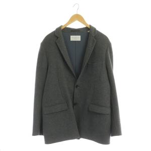 テーラード ジャケット コート ウール 52 XL グレー