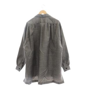 TOMORROWLAND 21AW 英式織 カバーオールシャツ ジャケット 長袖 千鳥柄 M 黒 ブラック グレー