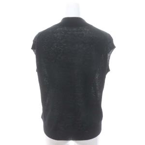 MARGARET HOWELL リネンニットベスト プルオーバー 2 黒 ブラック