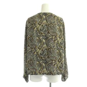 Leilian 近年モデル ペイズリー柄ブラウス 長袖 プルオーバー 大きいサイズ 13+ マルチカラー