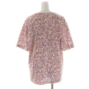 Leilian 近年モデル ホワイトレーベル ペイズリー柄クルーネックカットソー Tシャツ 半袖 13+ マルチカラー
