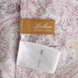 Leilian 近年モデル ホワイトレーベル ペイズリー柄クルーネックカットソー Tシャツ 半袖 13+ マルチカラー