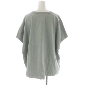 AMERICANA ワンポイントドルマンスリーブカットソー 半袖 ドロスト スモークグリーン