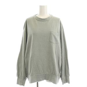 ロングスリーブTシャツ カットソー クルーネック プルオーバー グレー