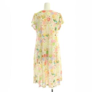 franche lippée カットソーワンピース 半袖 ミモレ ロング アニマルプリント レース 総柄 M マルチカラー