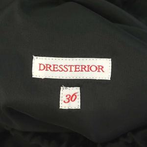 DRESSTERIOR イージーウエストサテンワイドパンツ スラックス 36 S 黒 ブラック