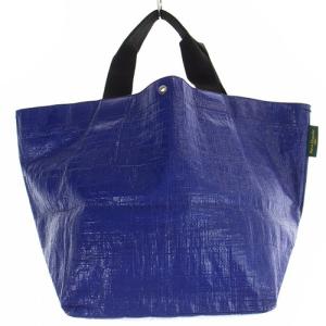PP ビーチバッグ 舟型 トートバッグ 青 ブルー 黒 ブラック