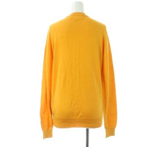 ENFOLD シルクコットンカーディガン ニット 長袖 クルーネック 38 オレンジ