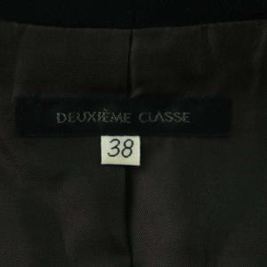 Deuxieme Classe テーラードジャケット アウター 総裏地 ウール シルク混 38 黒 ブラック
