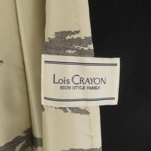 Lois CRAYON ロングコート ショールカラー アウター ウール M 黒 ブラック