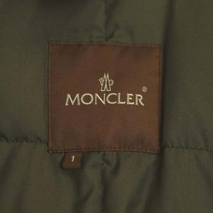 MONCLER 茶タグ ファー付ダウンコート 1 ブラウン