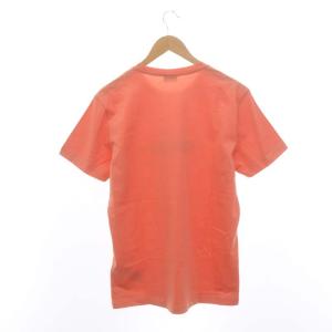 DIESEL T-DIEGOSプリントTシャツ カットソー 半袖 M オレンジピンク 白 黒