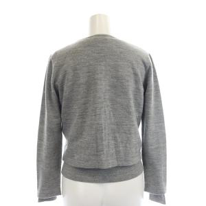 ANAYI グログランテープ装飾ウールアンサンブル 長袖 カーディガン ニット セーター スプリングホック 38 M グレー