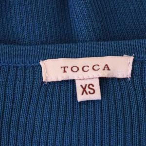 TOCCA コンパクトリブカーディガン ニット 長袖 XS 青 ブルー